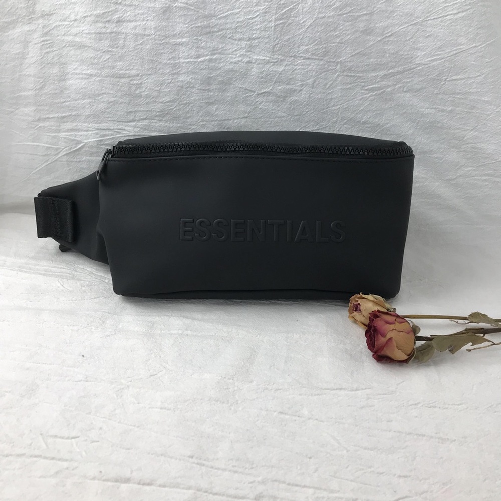 Essentials Black Men's Waist Bag